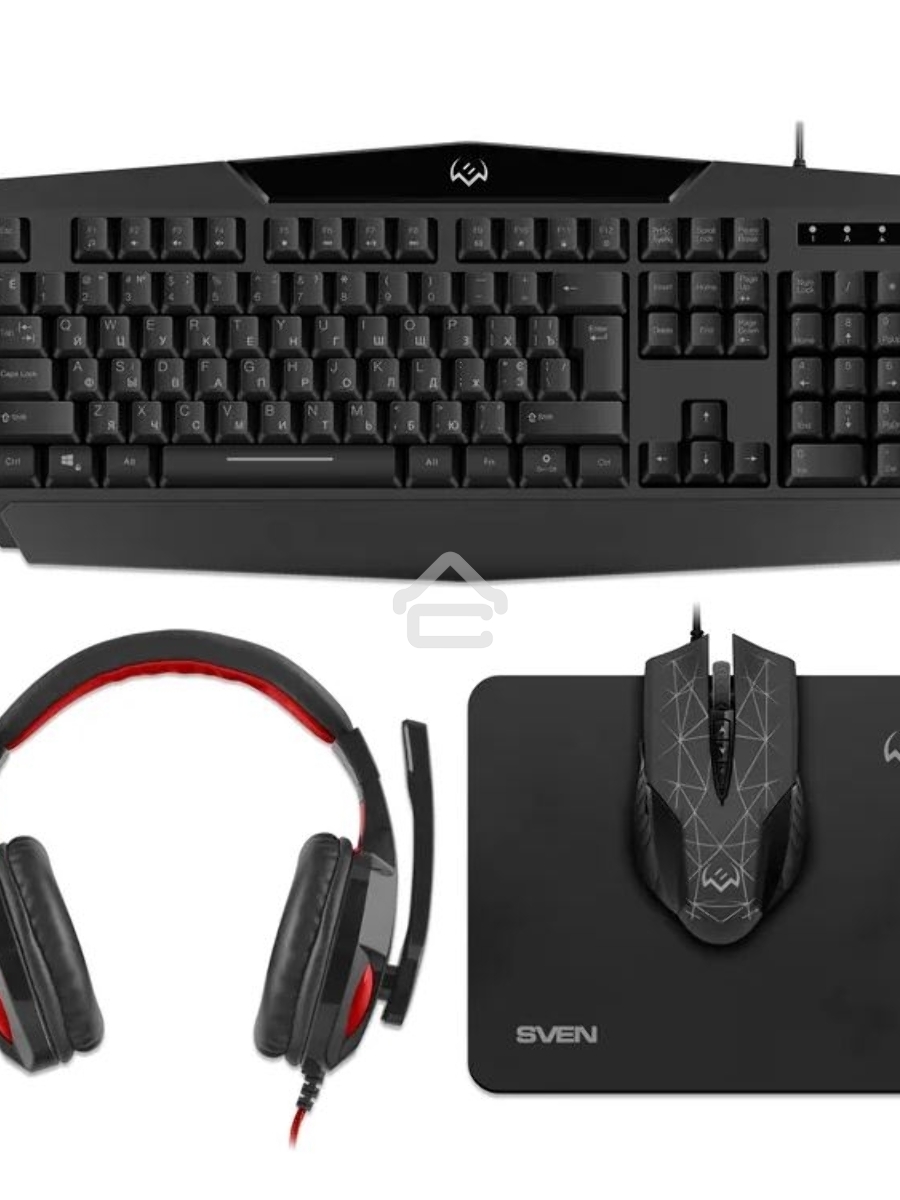 Игровой набор SVEN GS-4300  клавиатура+мышь+гарнитура+коврик