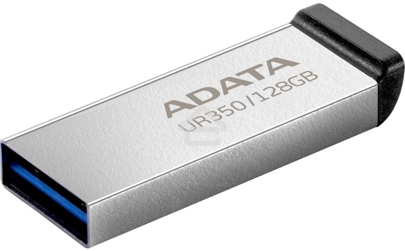 Флешка USB ADATA UR350 (UR350-128G-RSR/BK), 128Gb, USB 3.2, R/W 100/15, серебристый/черный