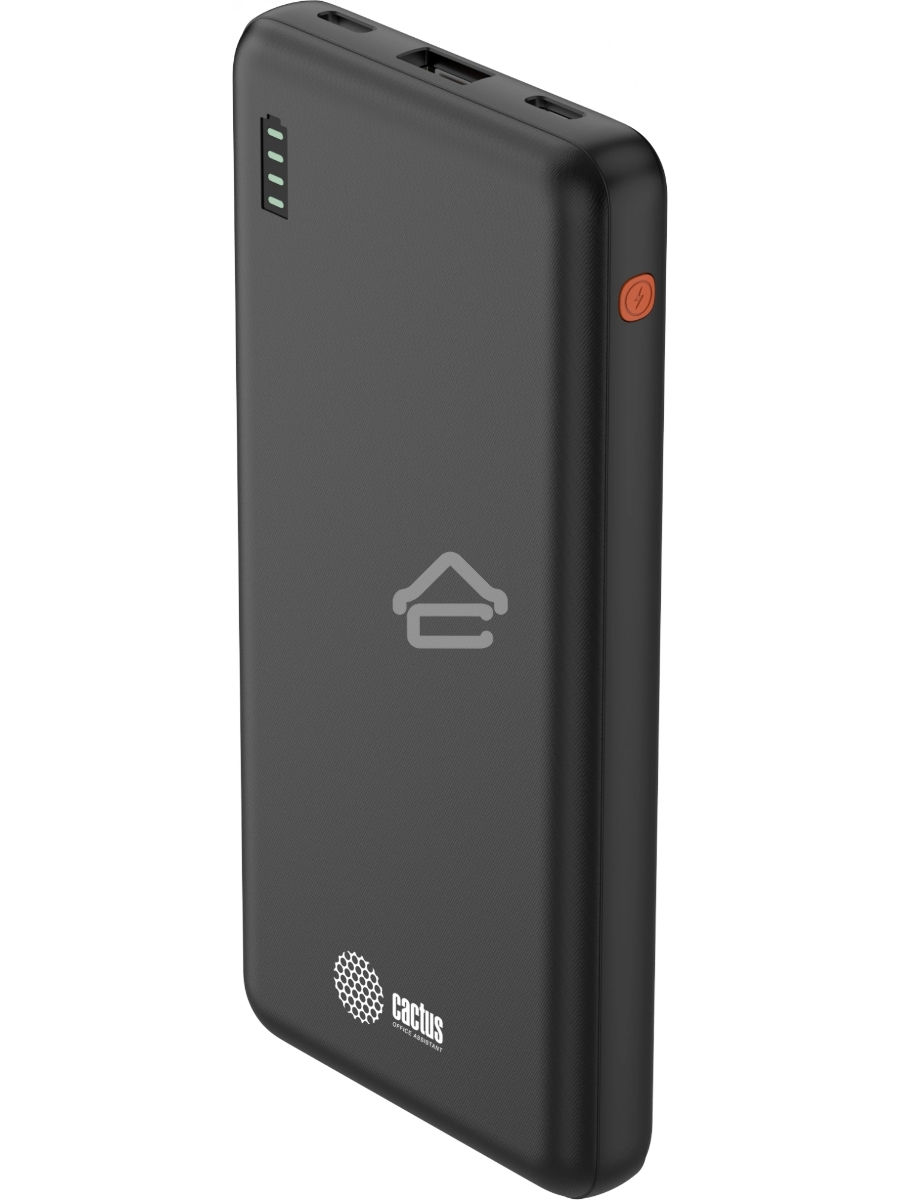 Мобильный аккумулятор Cactus CS-PBFSAA-10000 10000mAh 4.5A USB-A/2xUSB-C черный