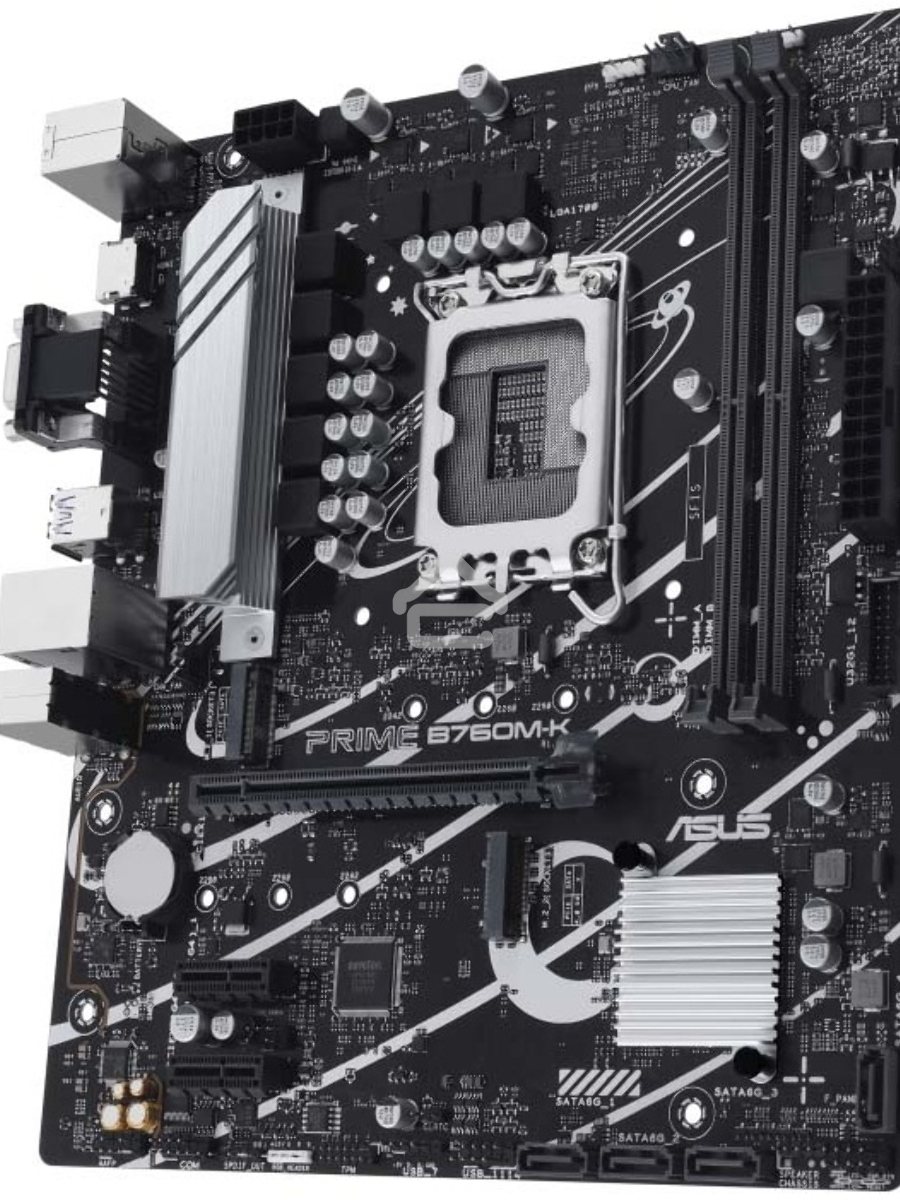 Материнская плата ASUS PRIME B760M-K, LGA 1700, Intel B760, 2xDDR5, 4xSATA, 2xM.2, 1xPCIe 4.0 x16, 2xPCIe x1, 1xHDMI, 1xVGA, 1x 2.5Gb LAN, 2xUSB-A 3.2 Gen 1, 2xUSB-A 2.0, 3x3.5 мм, 7.1, mATX