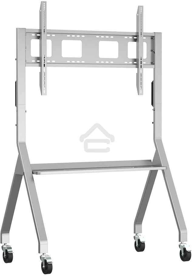 Мобильная стойка напольная Kromax OMEGA-12 silver, 1 шт/уп, Мобильная стойка напольная для TV 32