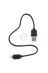 Кабель USB Гарнизон GCC-USB2-AP2-0.3M AM/Lightning, для iPhone5/6/7, IPod, IPad, 0.3м, черный, пакет