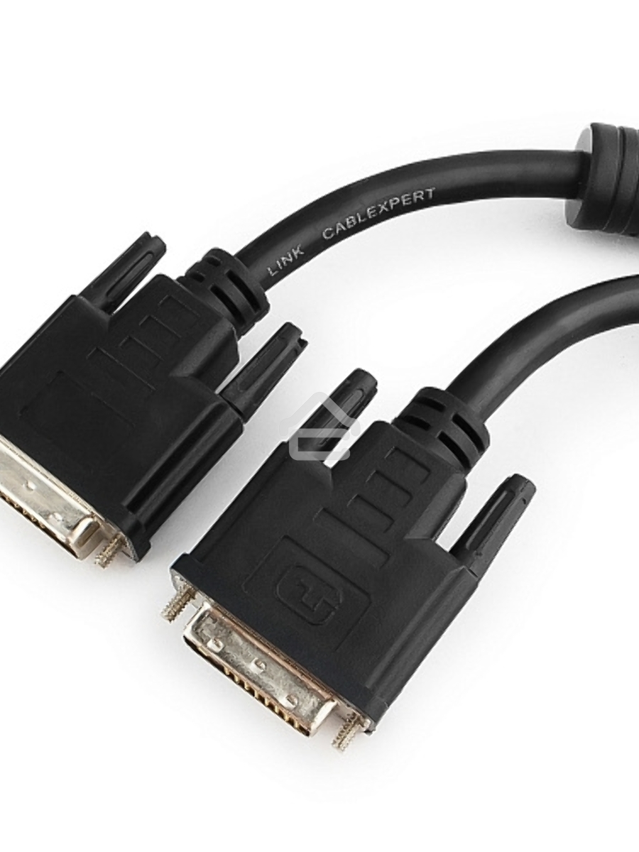 Кабель DVI-D dual link Gembird/Cablexpert CC-DVI2-BK-15, 25M/25M, 4.5м, черный, экран, феррит.кольца, пакет