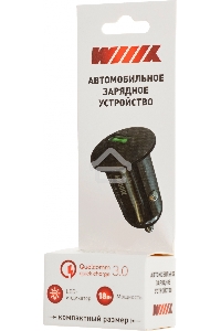 Автомобильное зар./устр. Wiiix UCC-1-11 3A QC универсальное черный