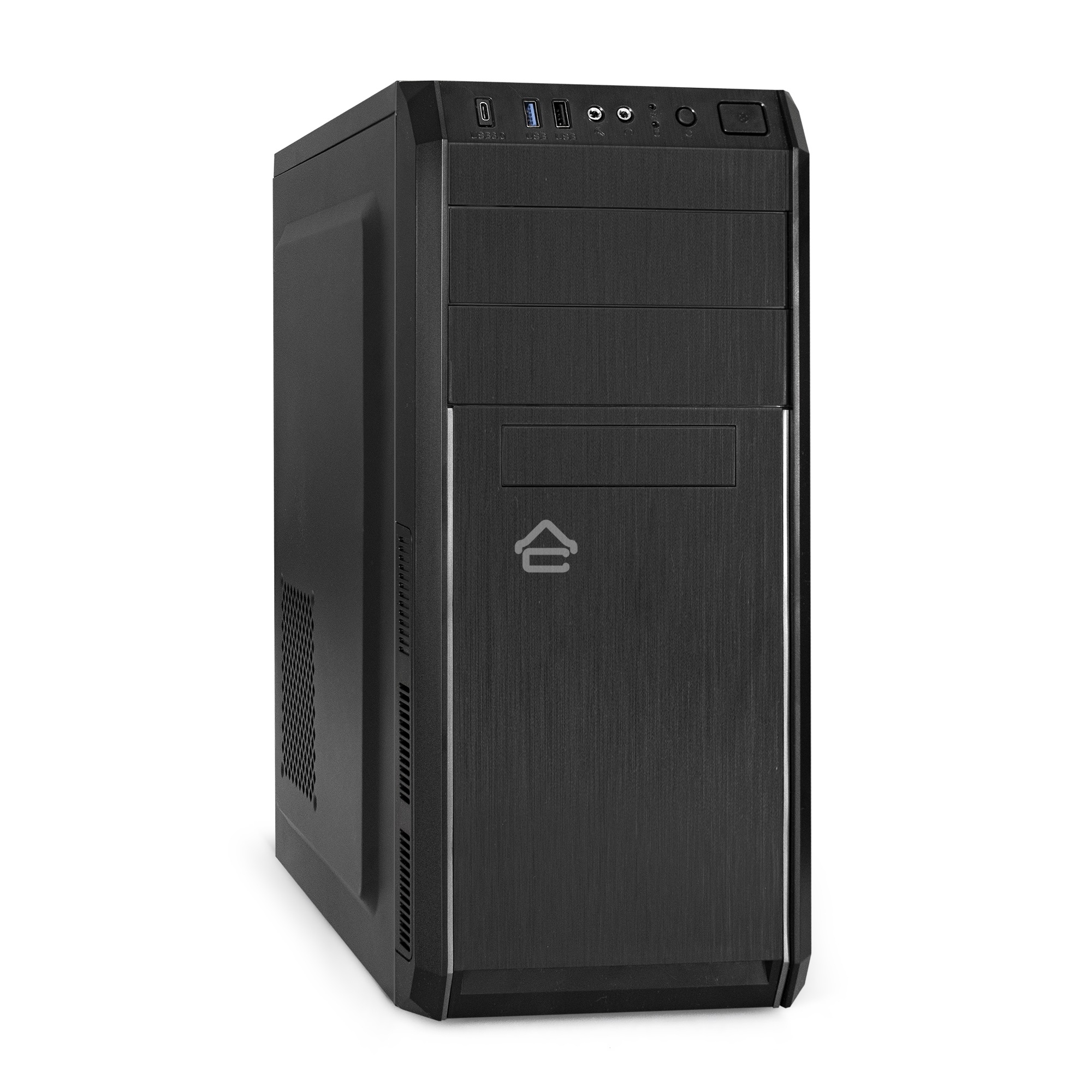 Компьютерный корпус Miditower ExeGate XP-334UC (ATX, без БП, 1*USB/1*USB 3.0/1*TypeC, аудио, черный)