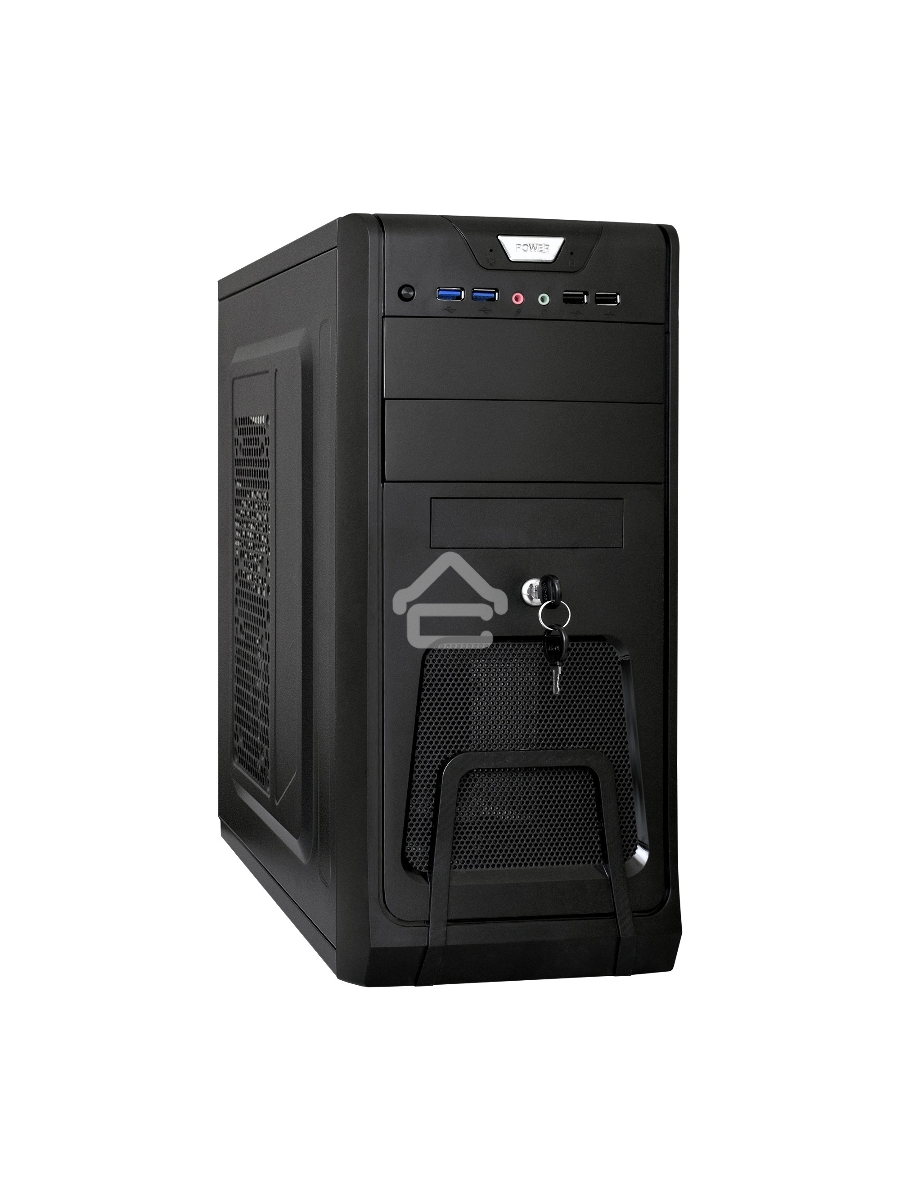 Компьютерный корпус Miditower ExeGate EX283216RUS CP-603UB-CP400 (ATX, БП CP400 с вент. 8см, 2*USB+2*USB3.0, аудио, блокировка, черный)