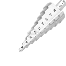 Сверло по металлу ступенчатое Kranz 4,0-20,0 мм 76 мм 62 HRC