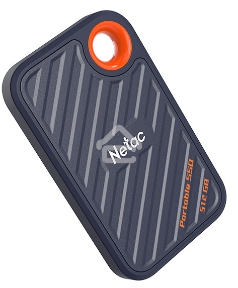 Внешний SSD Netac ZX20, 512 Gb, USB 3.2 Gen 2x2 Type-C, R/W 2000/1800, черный