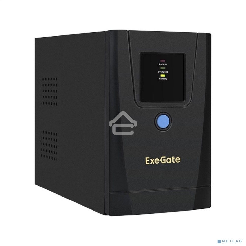 Источник бесперебойного питания ExeGate SpecialPro UNB-1000.LED.AVR.1SH.2C13 <1000VA/550W, LED, AVR,1*Schuko+2*C13, металлический корпус, Black>