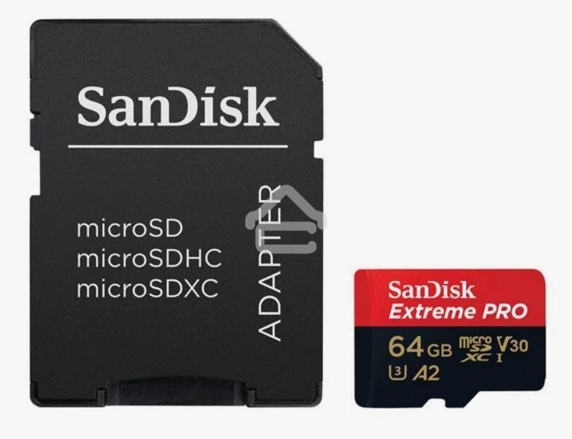 Карта памяти SanDisk Extreme Pro microSD UHS I Card 64GB for 4K Video on Smartphones, Action Cams & Drones 200MB/s Read, 90MB/s Write, Lifetime Warranty