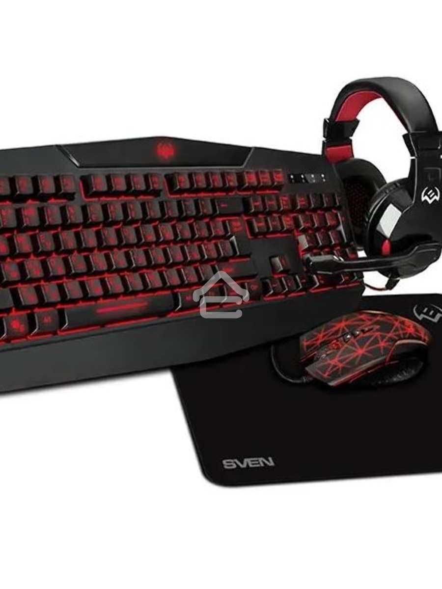 Игровой набор SVEN GS-4300  клавиатура+мышь+гарнитура+коврик