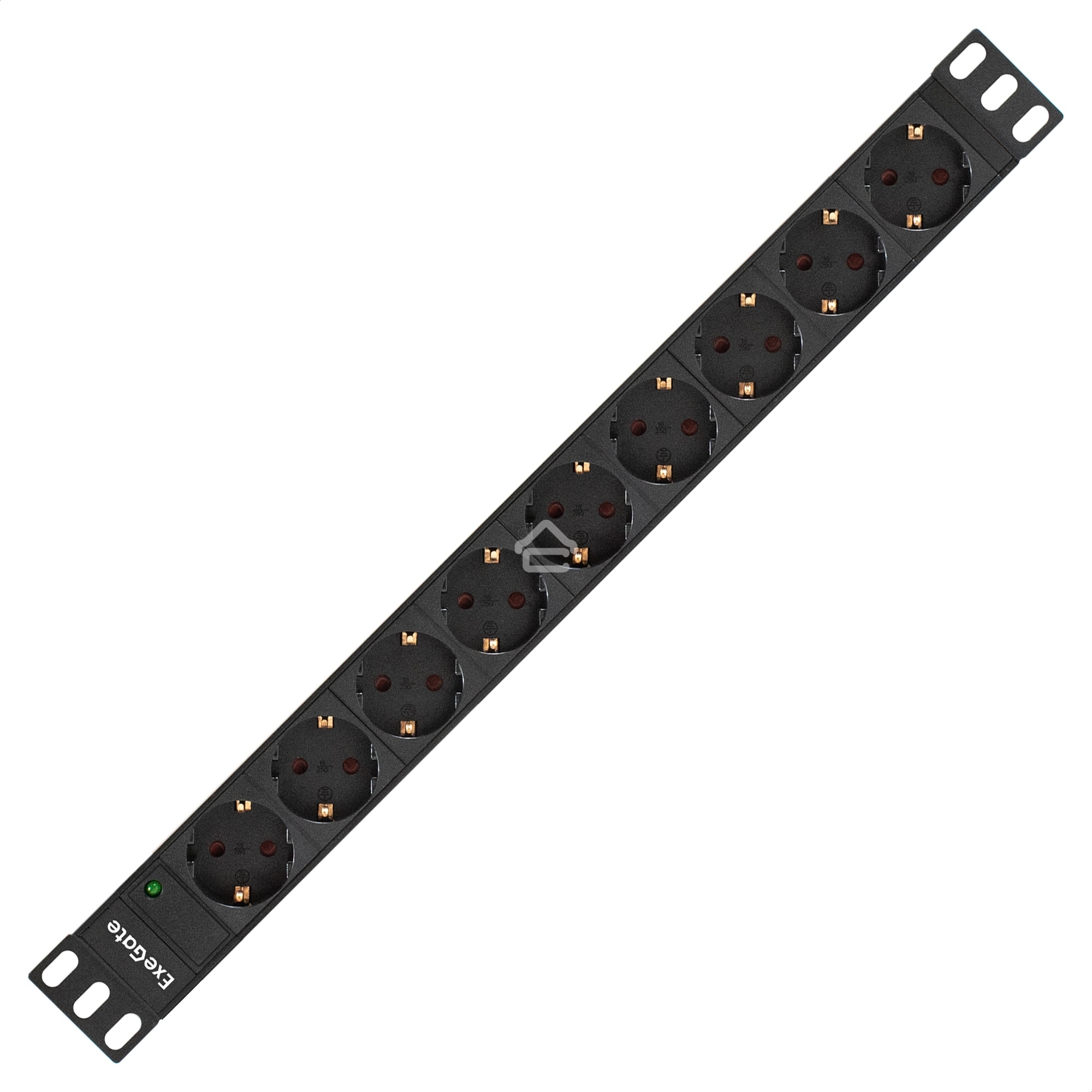 Блок розеток горизонтальный ExeGate ServerPro PDU-19H907 Al-9S-C20, 19