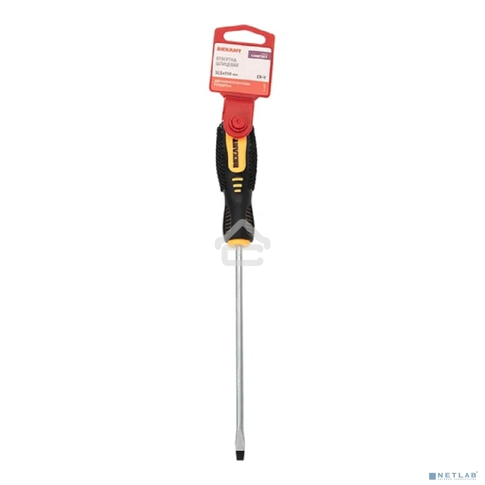 Отвертка шлицевая Rexant SL 5х150 мм, двухкомпонентная рукоятка