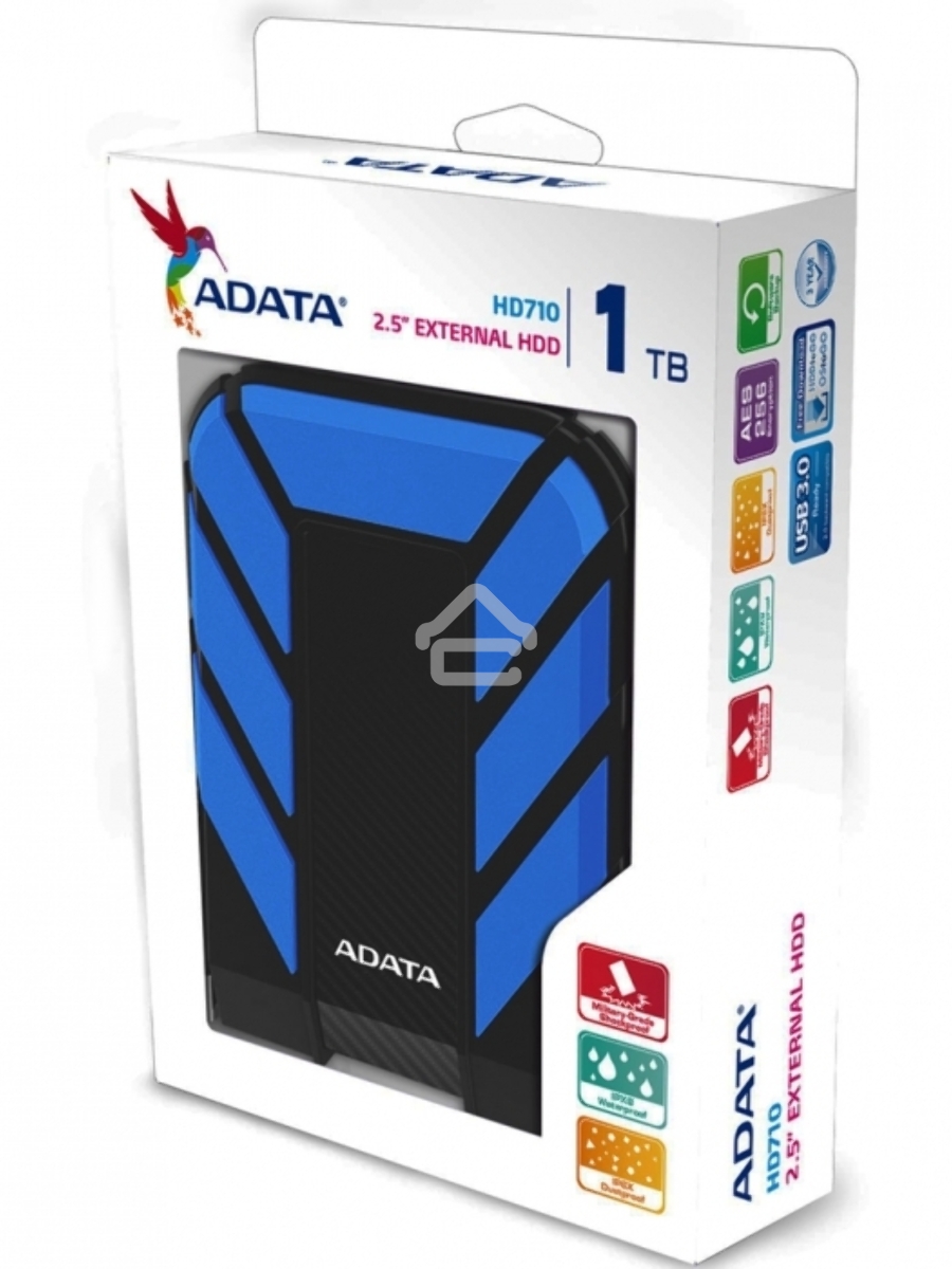 Внешний жесткий диск AData USB 3.1 1Tb AHD710-1TU3-CBL HD710P DashDrive Durable (5400rpm) 2.5