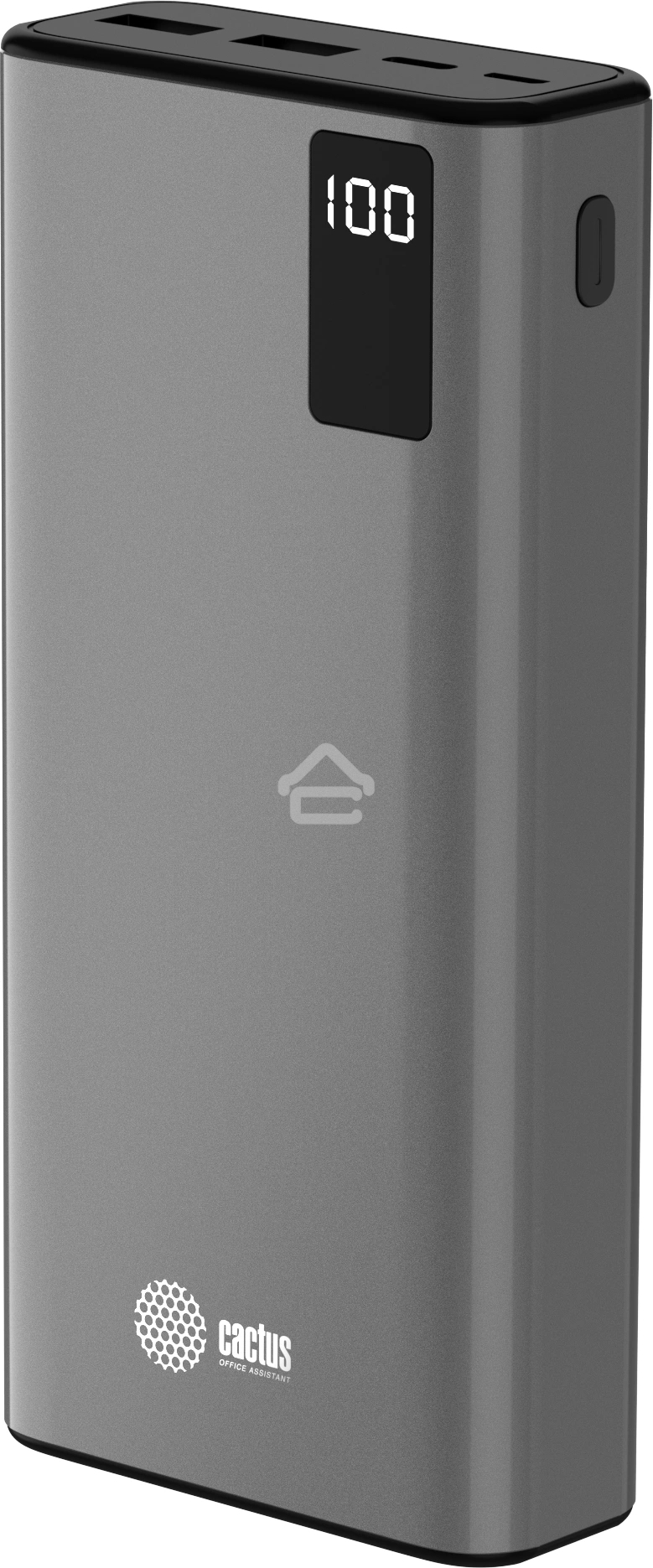 Портативный аккумулятор Cactus CS-PBFSFA-20000 20000mAh 4.5A 2xUSB-A/USB-C серый