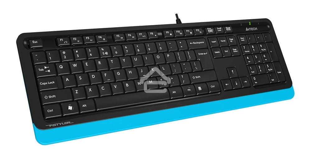 Клавиатура A4Tech Fstyler FK10 проводная, USB, черный/синий