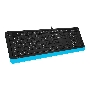 Клавиатура A4Tech Fstyler FK10 проводная, USB, черный/синий