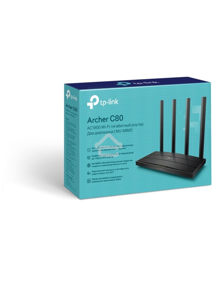 Роутер беспроводной TP-Link Archer C80 AC1900 10/100/1000BASE-TX черный