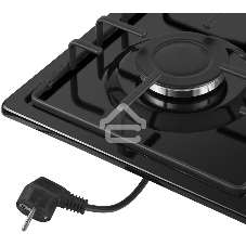 Газовая варочная панель Maunfeld EGHE.64.3STS-EB/G, 4 конфорки, эмалированная сталь, черный