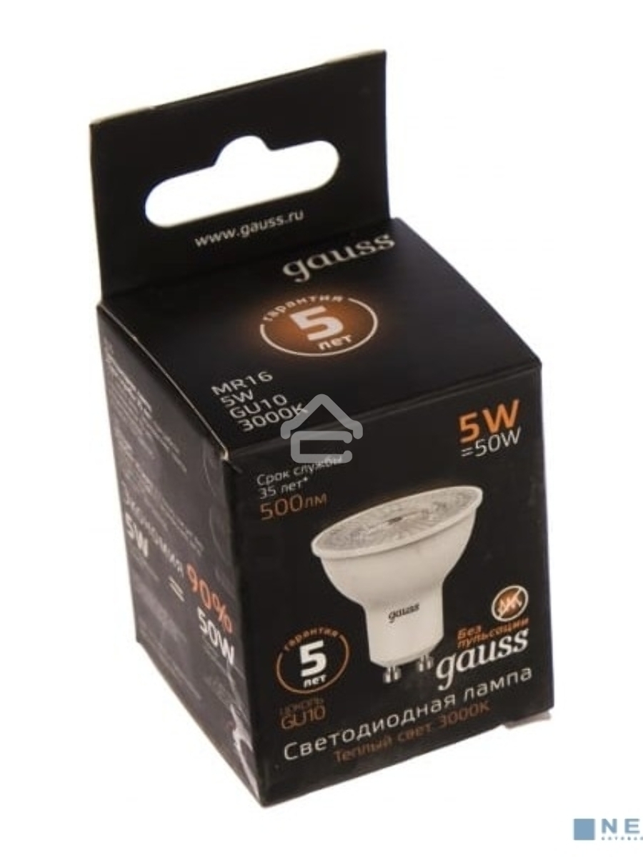 Лампа светодиодная GAUSS 101506105 LED MR16 GU10 5W 3000K