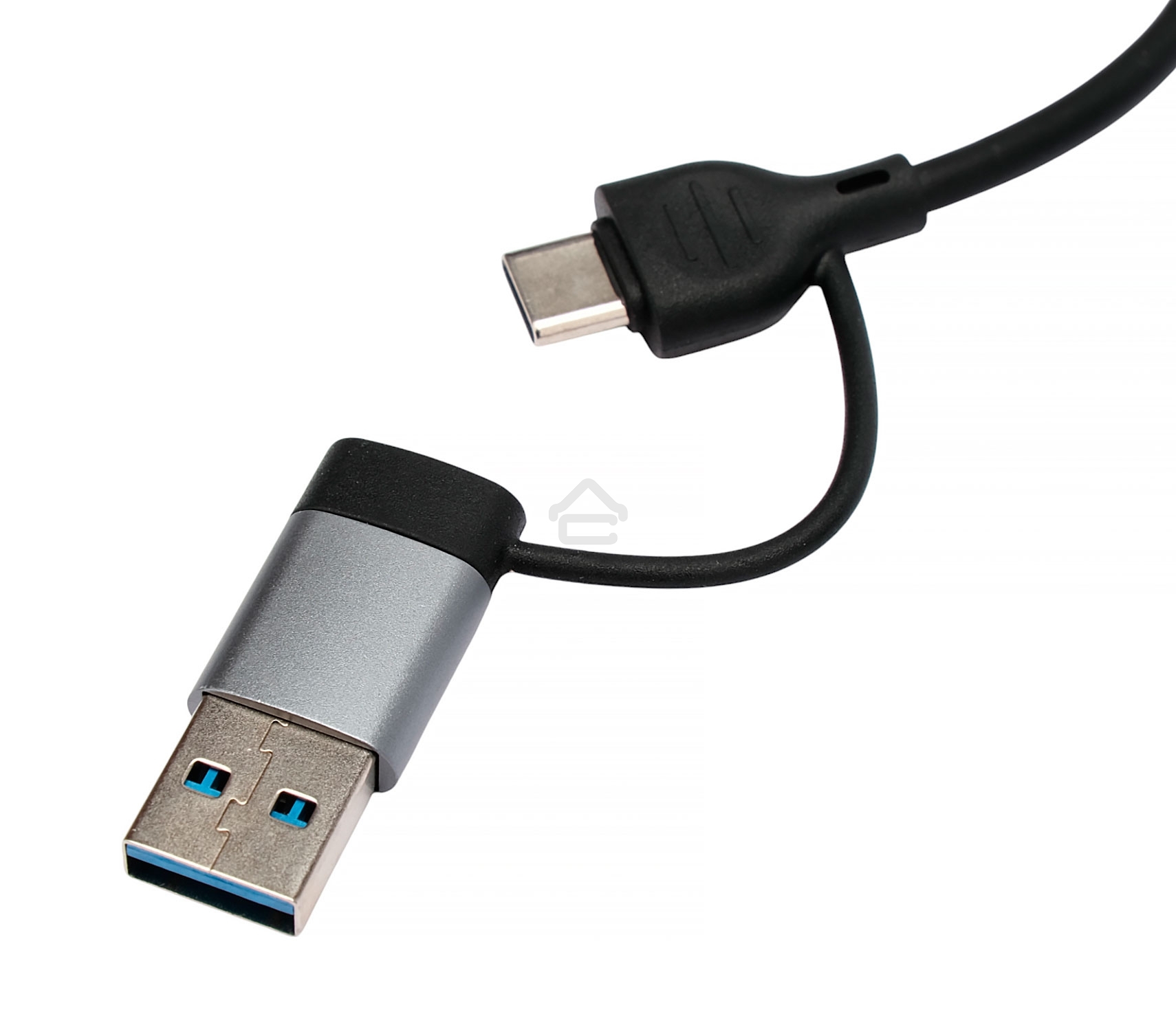 Разветвитель USB3.0/2.0 Gembird UHB-C204, USB3.0, 3xUSB2.0, кабель Type-C+USB 10см, алюминий, пакет