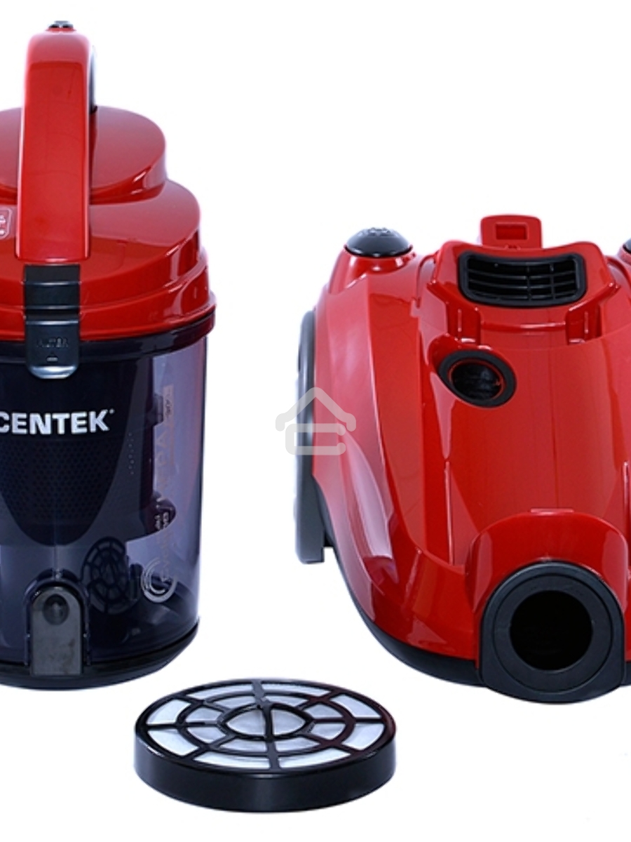 Пылесос Centek CT-2530 красный/черный, 400/2300 Вт, уборка сухая, пылесборник контейнер, 2 л