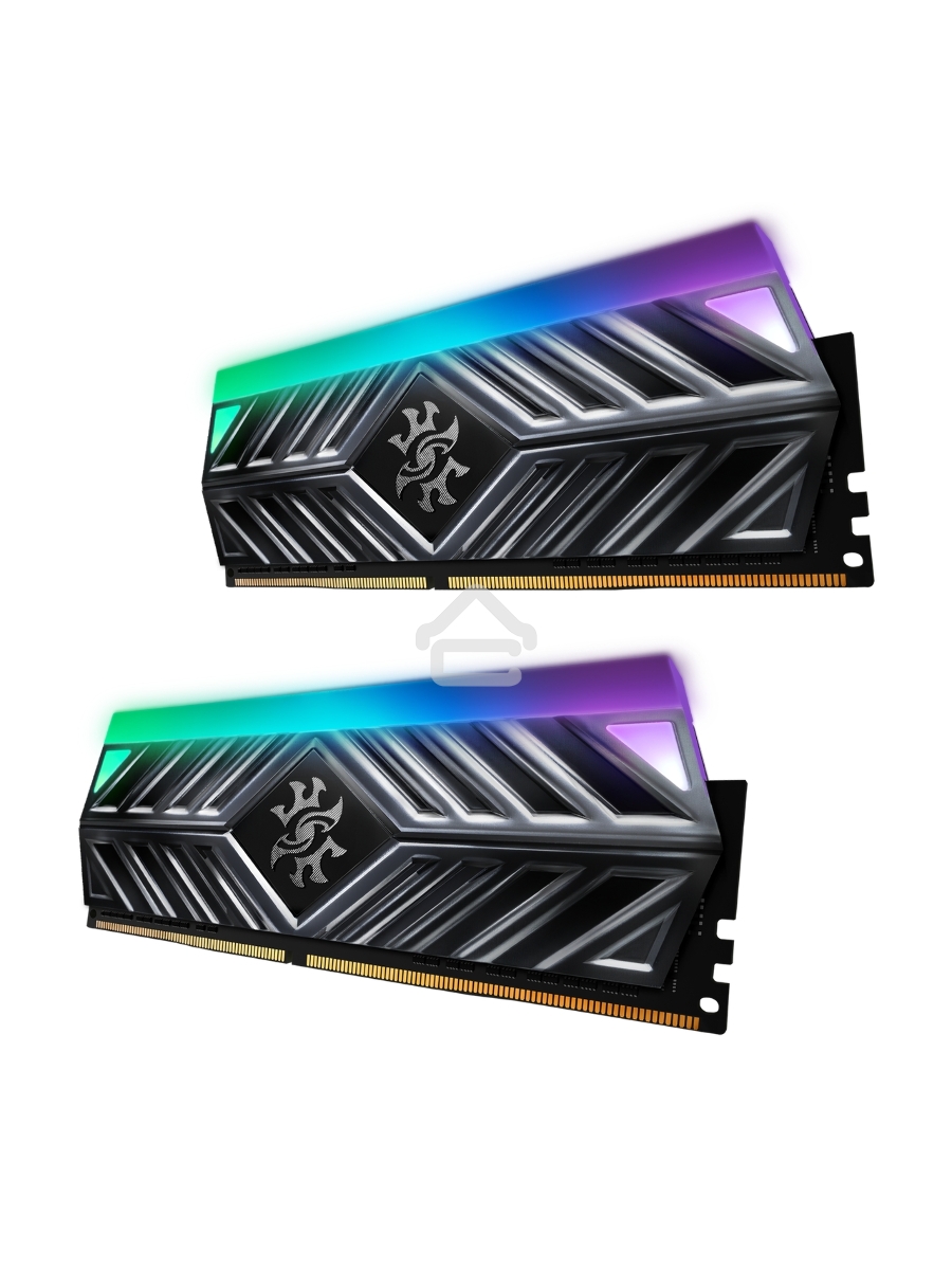 Оперативная память XPG Spectrix D41 RGB, DDR4, 32GB (2x16GB), 3600MHz, CL18, UDIMM, с радиатором, RGB, серый