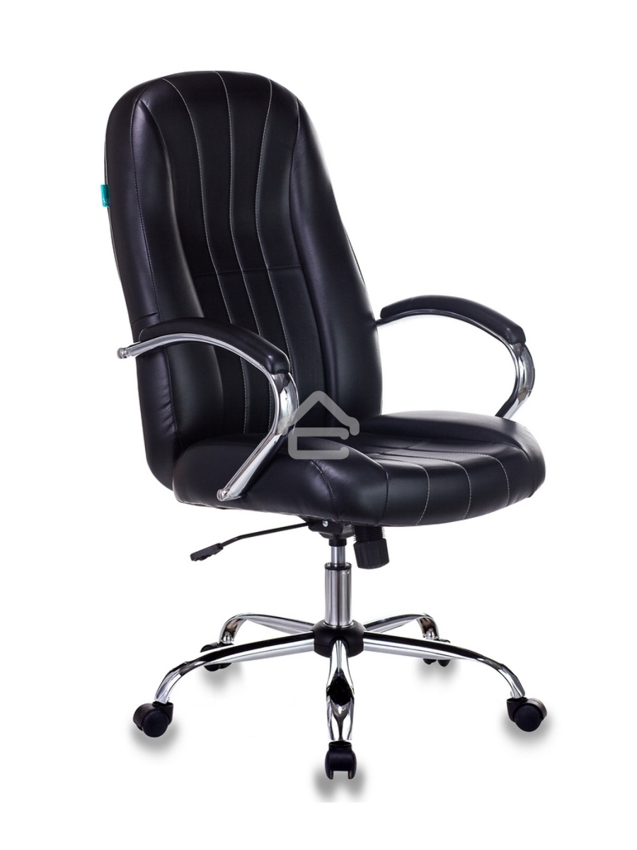 Кресло руководителя Бюрократ T-898SL/BLACK черный, искусственная кожа, крестовина хром