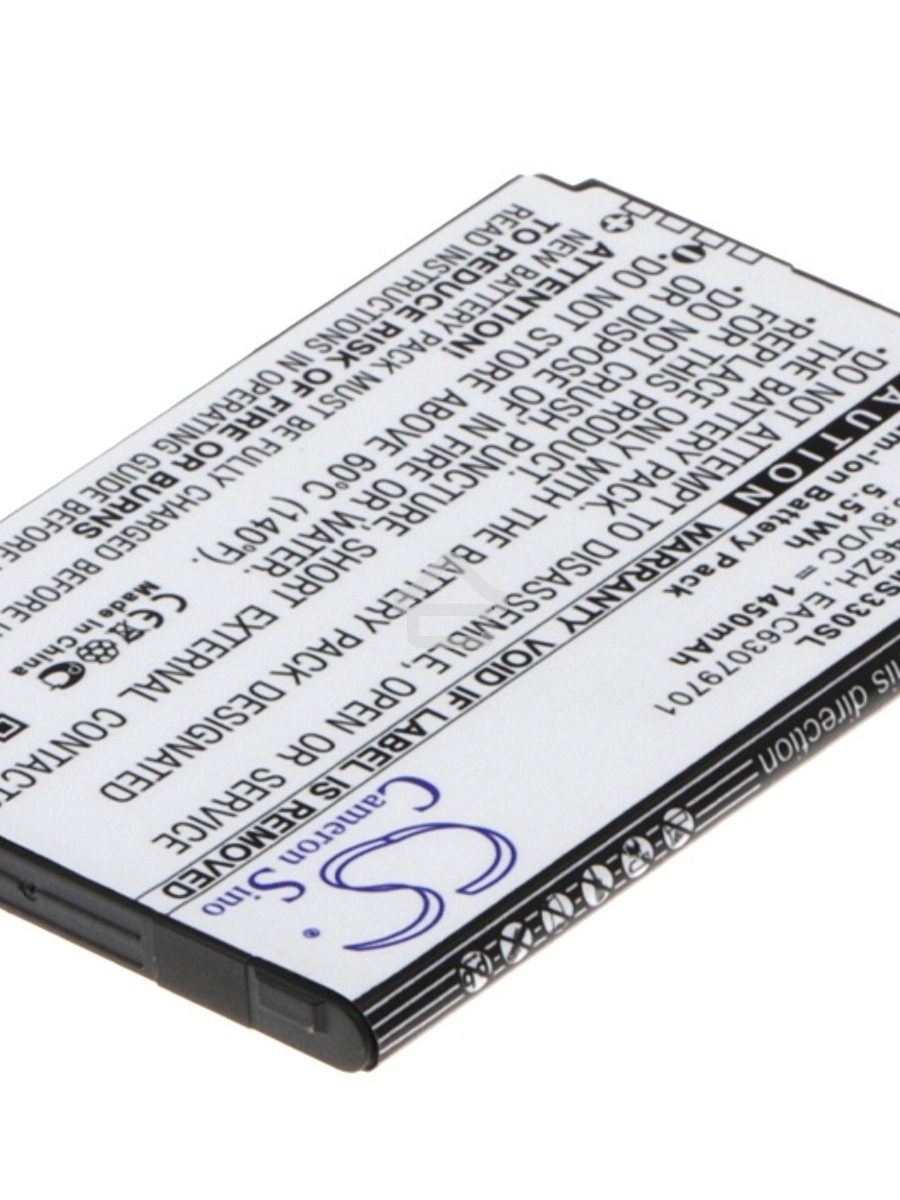 Аккумулятор CameronSinoCS-LMS330SL BL-46ZH для LG AS330, AS3753.8V / 1450mAh / 5.51Wh
