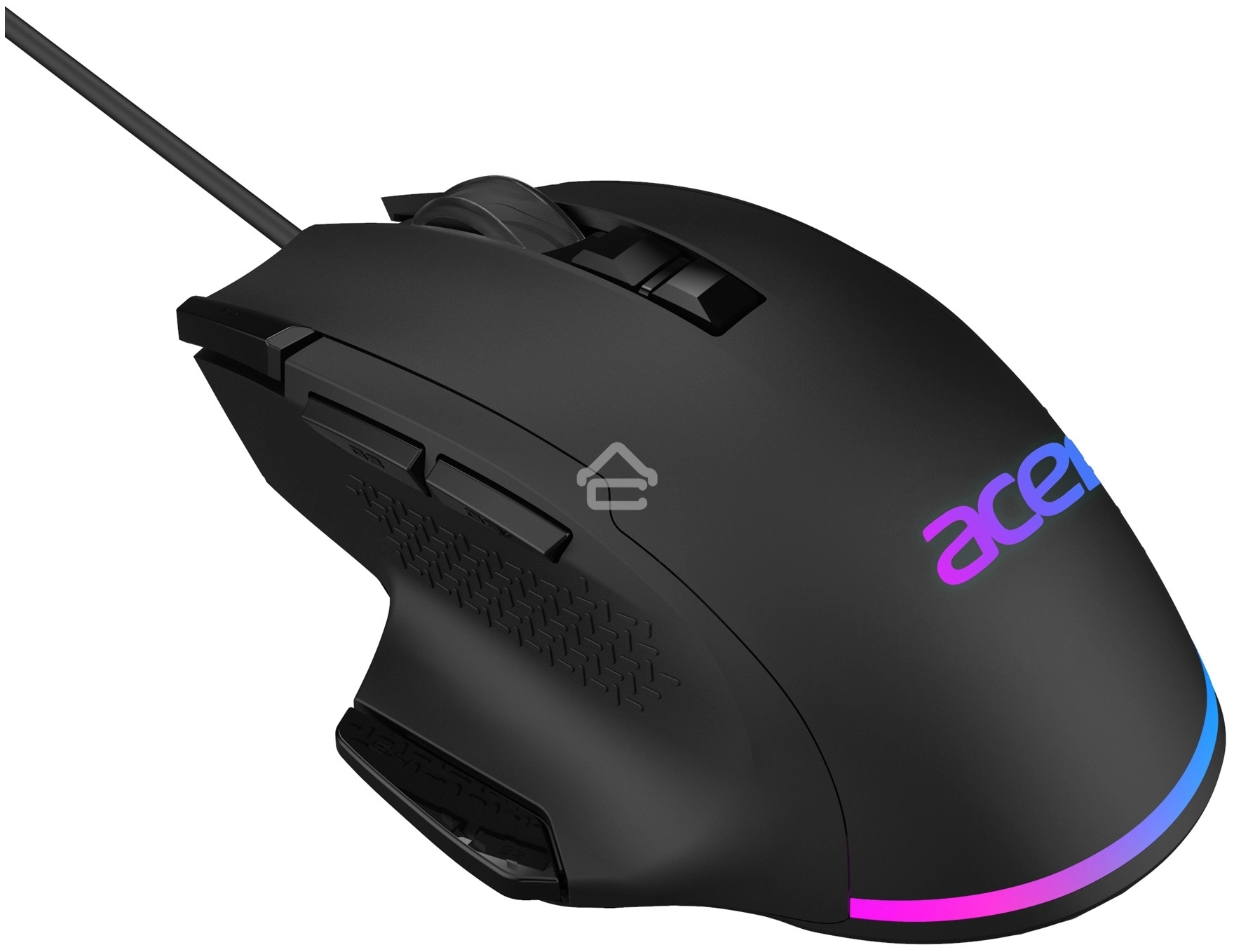 Мышь проводная Acer OMW180 черный, 6400 dpi, USB, кнопки - 9