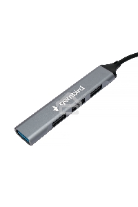 Разветвитель USB3.0/2.0 Gembird UHB-C204, USB3.0, 3xUSB2.0, кабель Type-C+USB 10см, алюминий, пакет