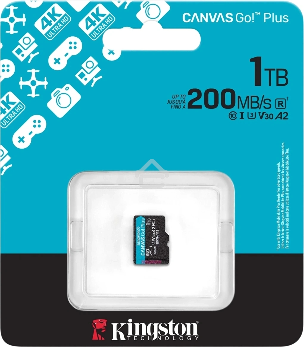 Флеш карта microSDXC 1Tb Kingston SDCG4/1Tb Canvas Go! Plus + adapter