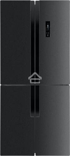 Холодильник Maunfeld MFF181NFSB черная сталь трехкамерный 320/154л морозилка снизу, Total No Frost, Side by Side