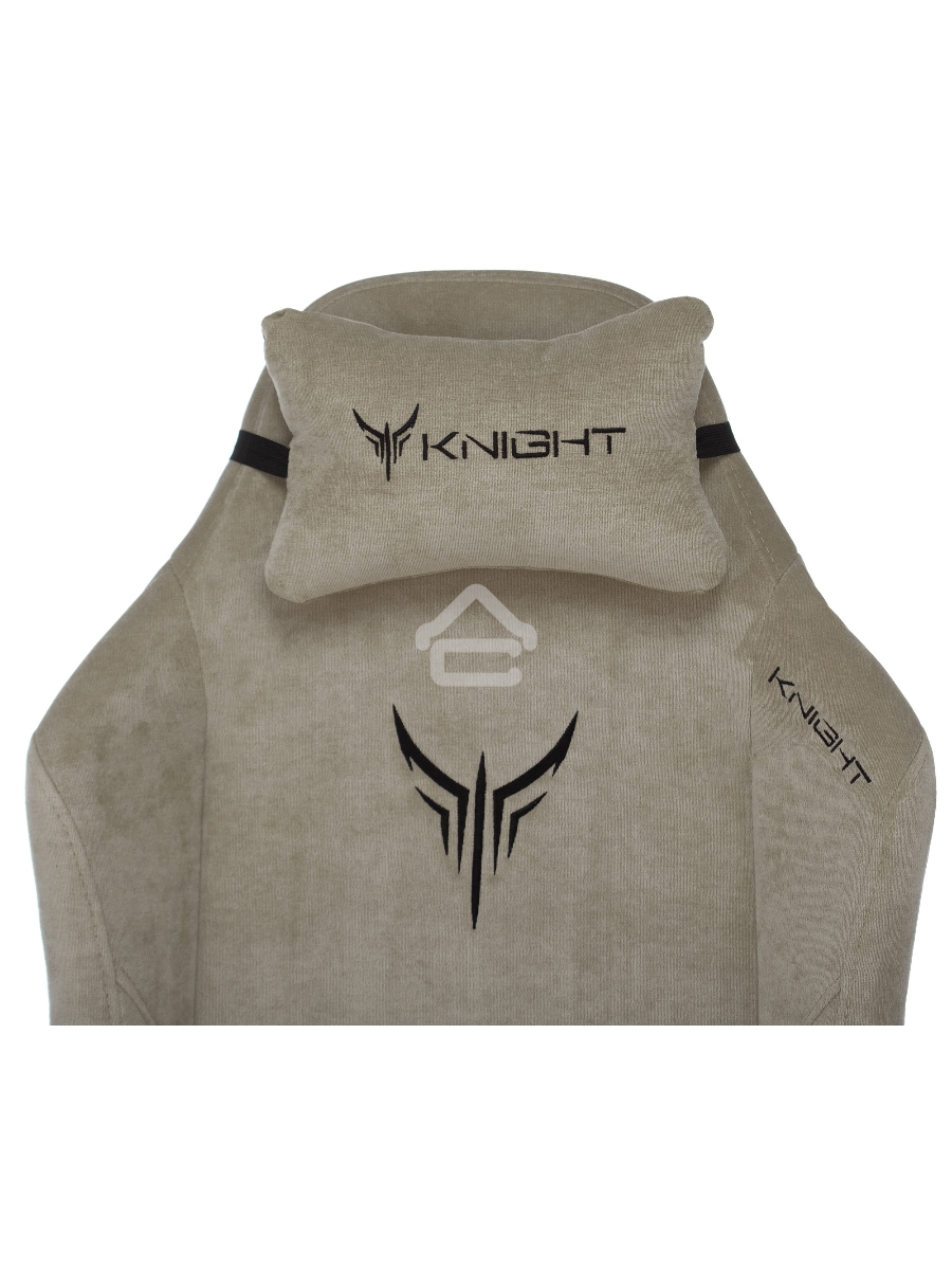 Кресло игровое Knight N1 Fabric бежевый Light-21, с подголов. крестовина металл