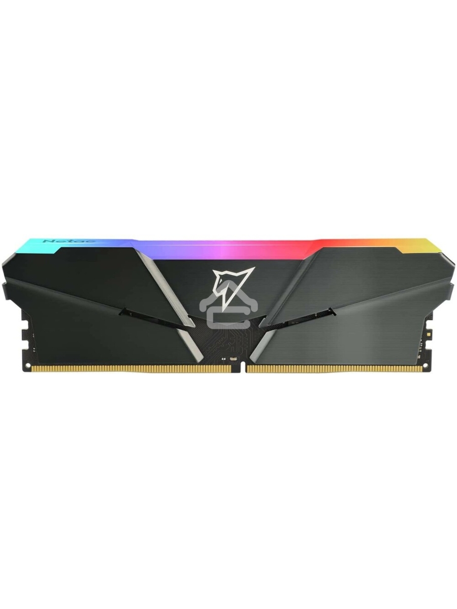 Оперативная память NETAC Shadow, DDR4, 8GB (1x8GB), 2666MHz, CL19, DIMM, с радиаторами, RGB, черный