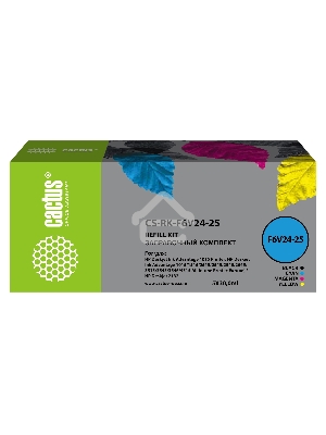 Заправочный набор Cactus CS-RK-F6V24-25 многоцветный набор 5x30мл для DJ Ink Adv 1115/2135/3635/3835/4535