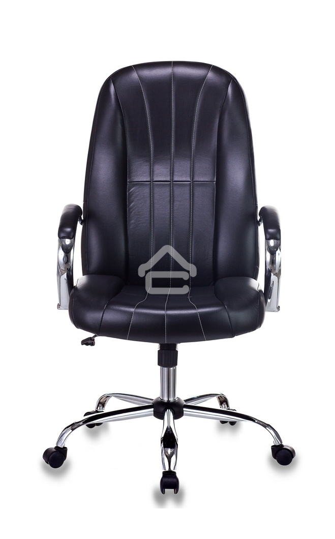 Кресло руководителя Бюрократ T-898SL/BLACK черный, искусственная кожа, крестовина хром