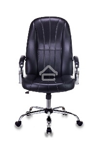 Кресло руководителя Бюрократ T-898SL/BLACK черный, искусственная кожа, крестовина хром