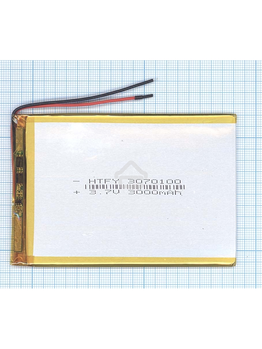 Аккумулятор Li-Pol (батарея) 3*70*100мм 2pin 3.7V/3000mAh