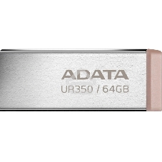 Флешка USB ADATA UR350 (UR350-64G-RSR/BG), 64Gb, USB 3.2, R/W 100/15, серебристый/коричневый