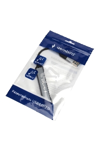 Разветвитель USB3.0/2.0 Gembird UHB-C204, USB3.0, 3xUSB2.0, кабель Type-C+USB 10см, алюминий, пакет