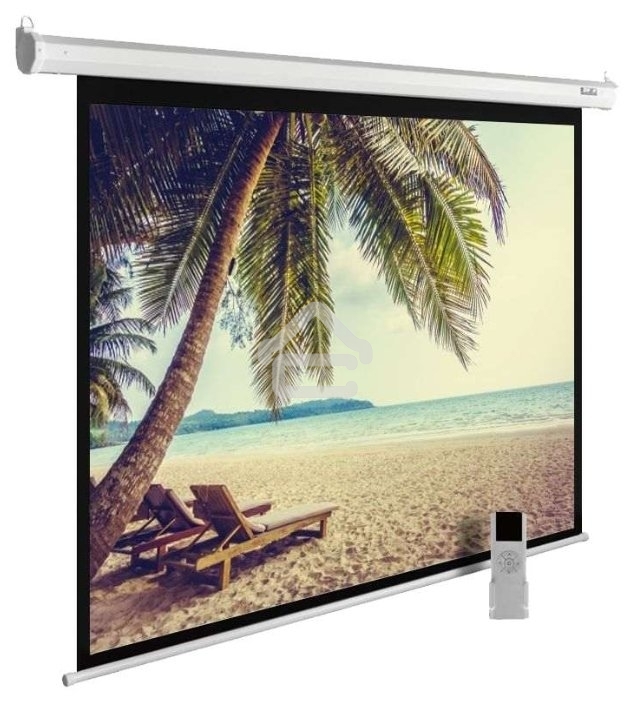 Экран Cactus 360x360 см MotoExpert CS-PSME-360x360-WT 1:1 настенно-потолочный рулонный белый (моторизованный привод)