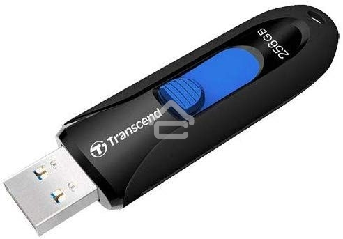 Флешка USB Transcend JetFlash 790 (TS256GJF790K), 256Gb, USB 3.1, R/W 90/40, черный/синий
