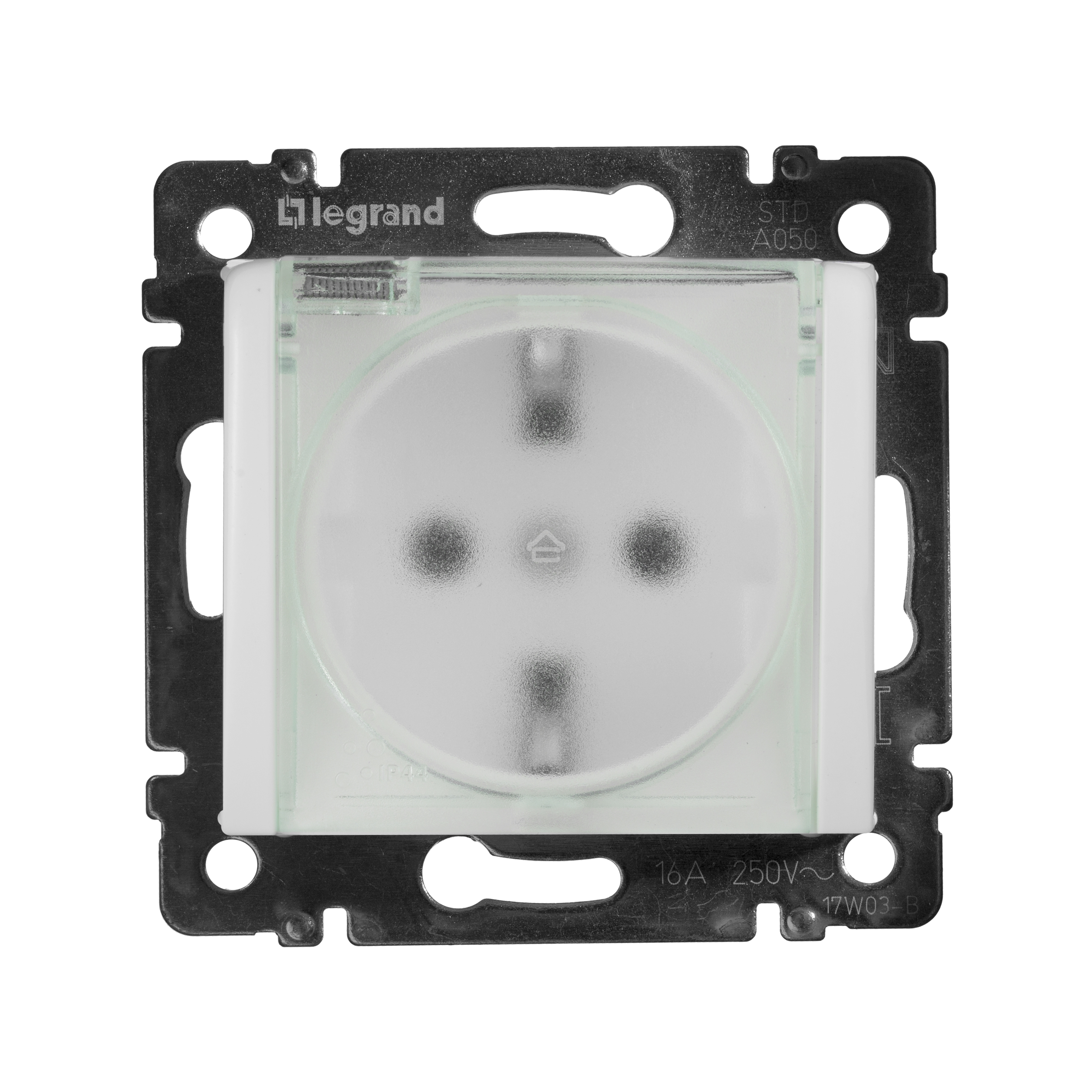 Электроустановочные изделия Legrand Legrand 774220 Розетка Valena влагозащищенная IP44 с заземлением с крышкой и защитными шторками (белая)
