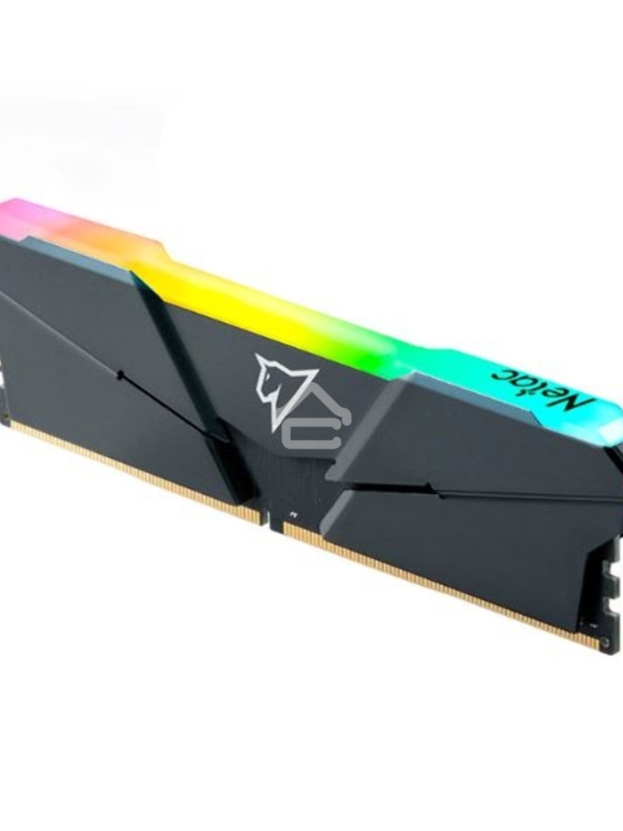 Оперативная память NETAC Shadow, DDR4, 8GB (1x8GB), 2666MHz, CL19, DIMM, с радиаторами, RGB, черный