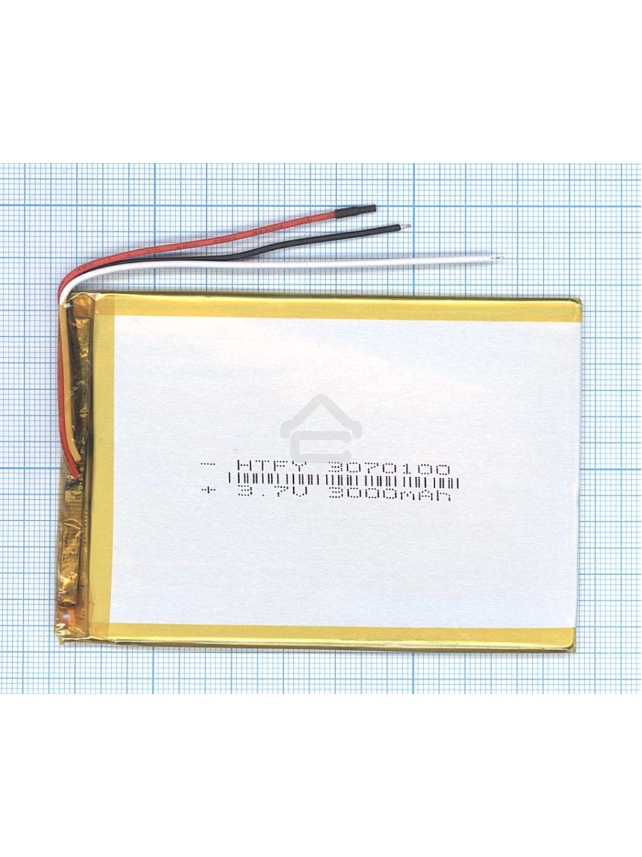 Аккумулятор Li-Pol (батарея) 3*70*100мм 3pin 3.7V/3000mAh