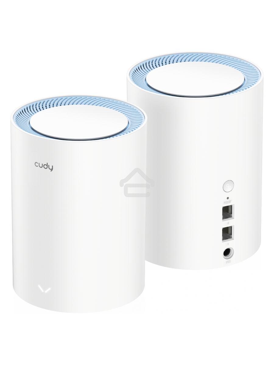 Бесшовный Mesh роутер Cudy M1200 (M1200 2-PACK) AC1200 Wi-Fi белый (упак.:2шт)