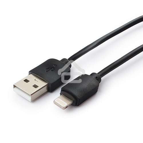 Кабель USB Гарнизон GCC-USB2-AP2-0.3M AM/Lightning, для iPhone5/6/7, IPod, IPad, 0.3м, черный, пакет