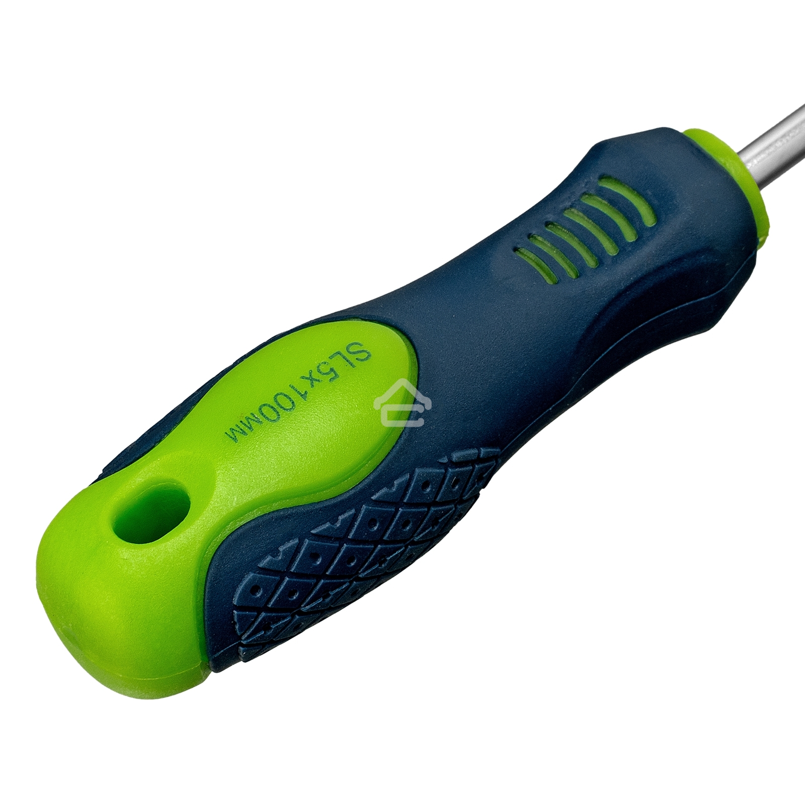 Отвертка Сибртех, SL5,0 х 100 мм, CrV, двухкомпонентная рукоятка