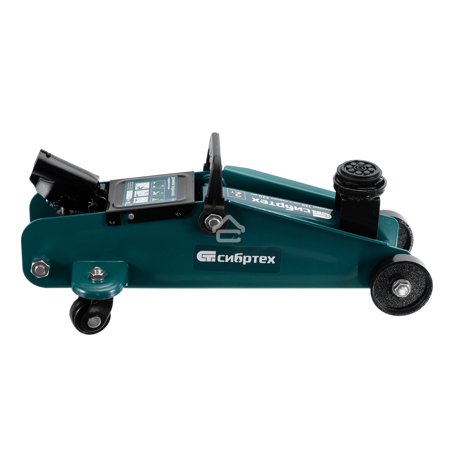 Домкрат гидравлический подкатной, Сибртех 2 т, 135-320 мм, в пластиковом кейсе